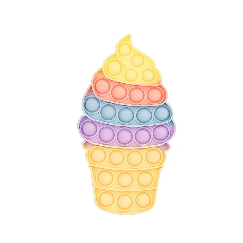 Cute Fidget Reliver Stress Toys Rainbow Push Bubble Antistress Toys Adult Children Simple Dimple Toy To Relieve Autism Kids Gift