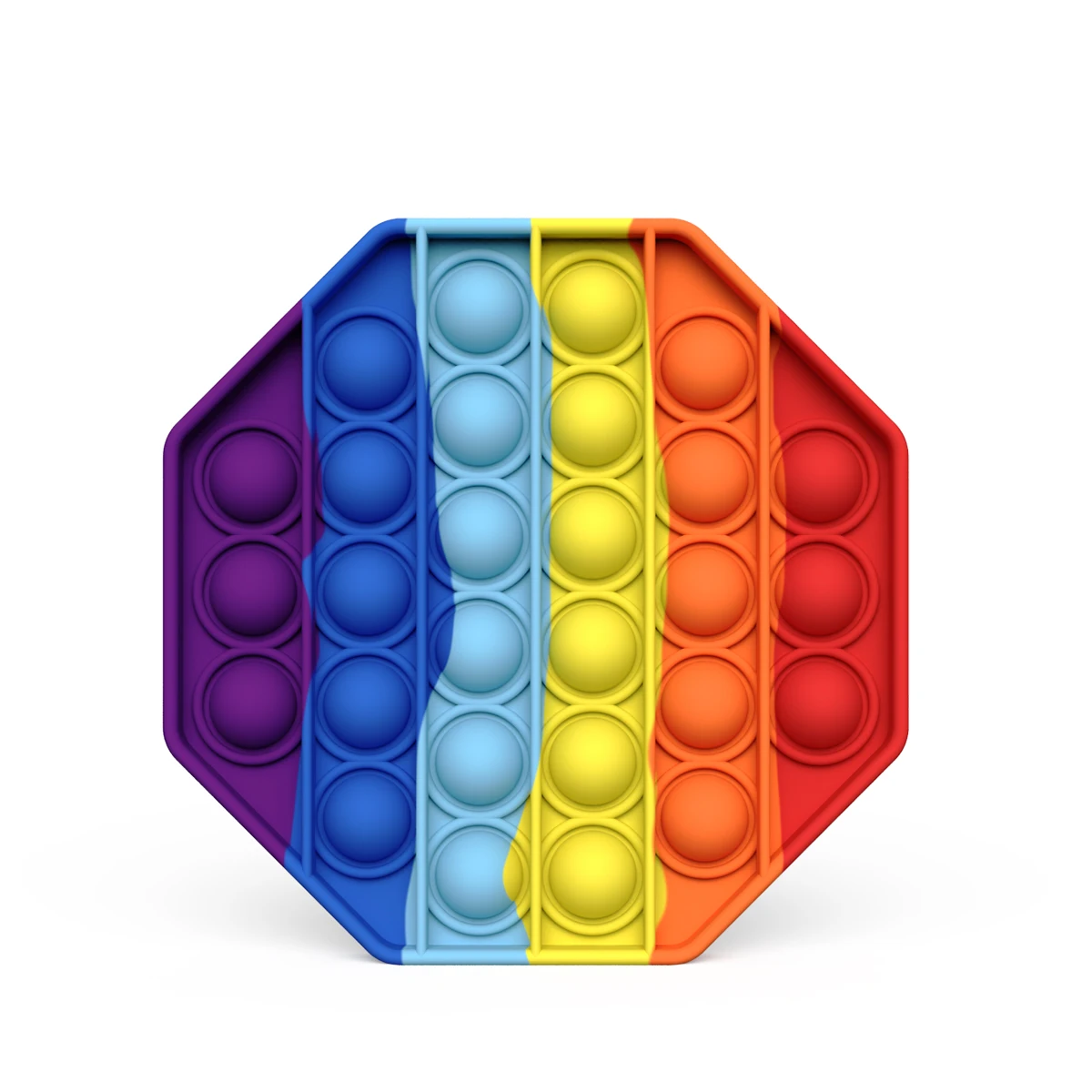 Rainbow Pop Push Bubble Fidget Toy – Anti Stress Relief Sensory Toys for Adults, Kids, Children &amp; Special Needs